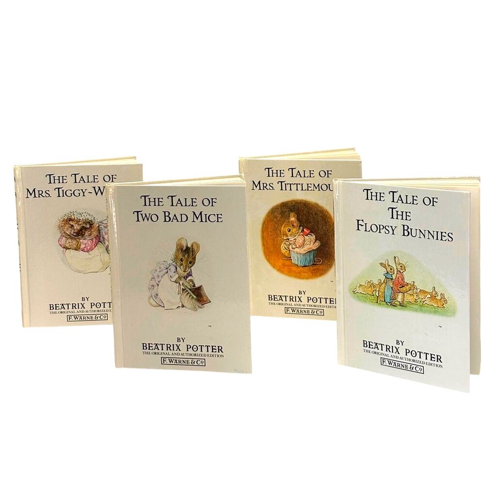 VTG 1989 F. Warne & Co. Beatrix Potter Set of 4 Books 5, 6, 10, 11 - Hardcover